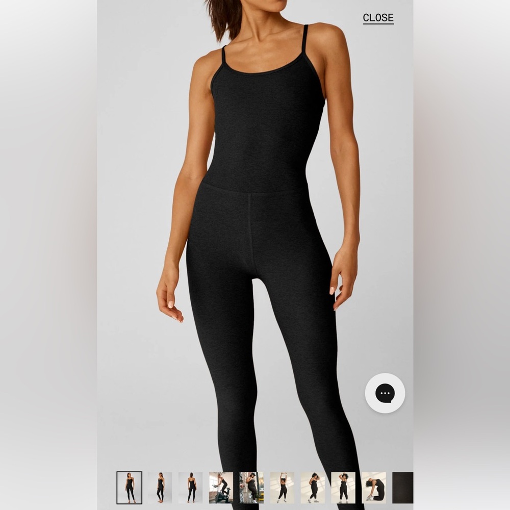 NWOT Beyond Yoga spacedye uplevel midi jumpsuit in darkest night - size small